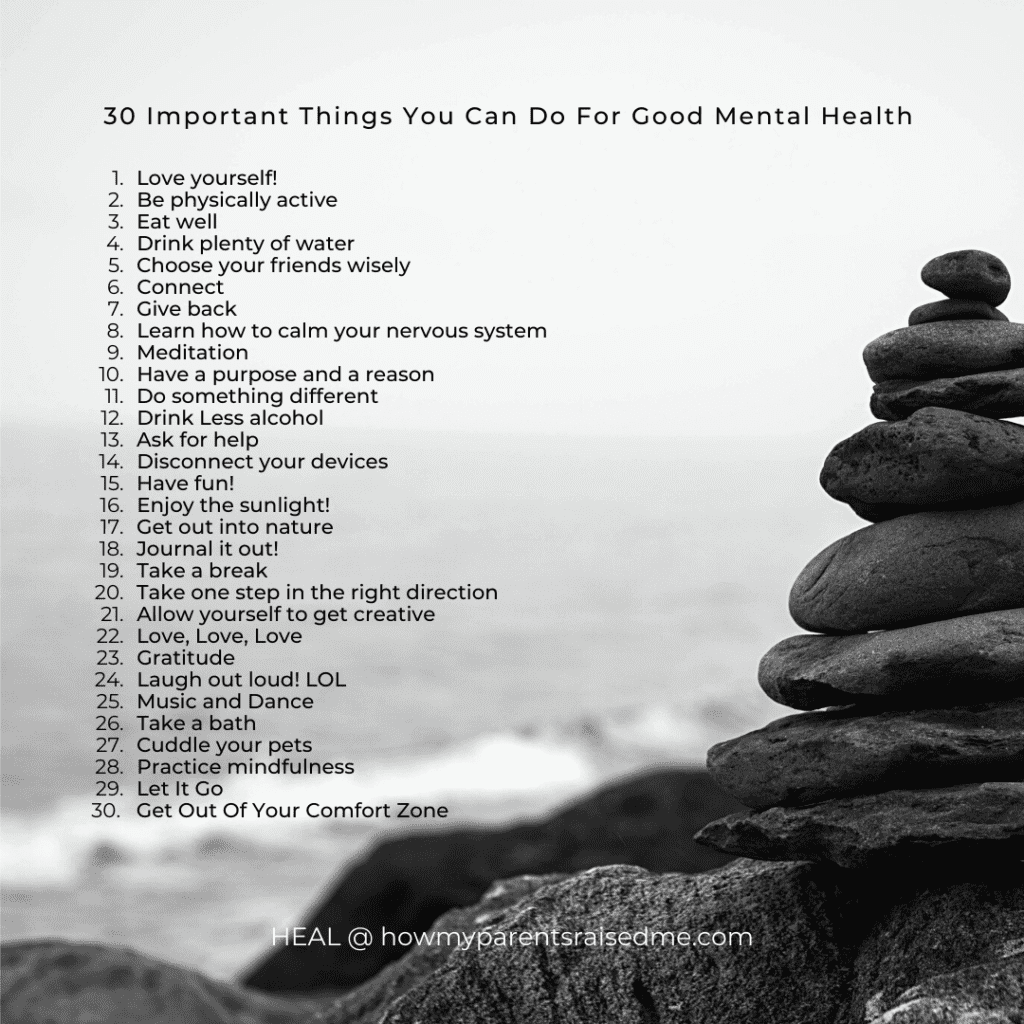 30 important things for good mental health