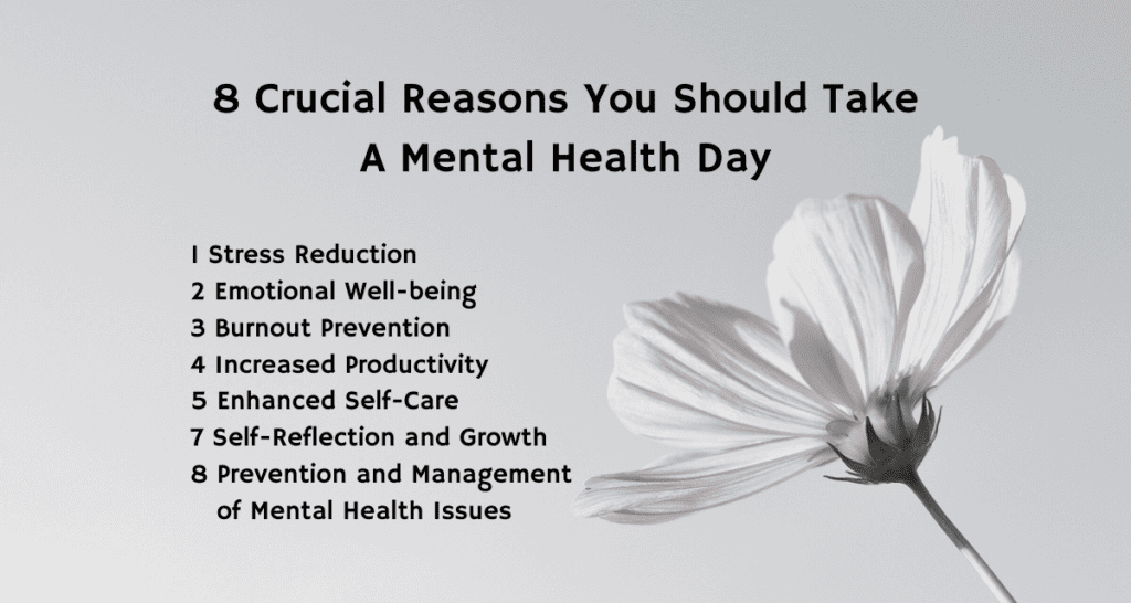 reasons why you should take a mental health day